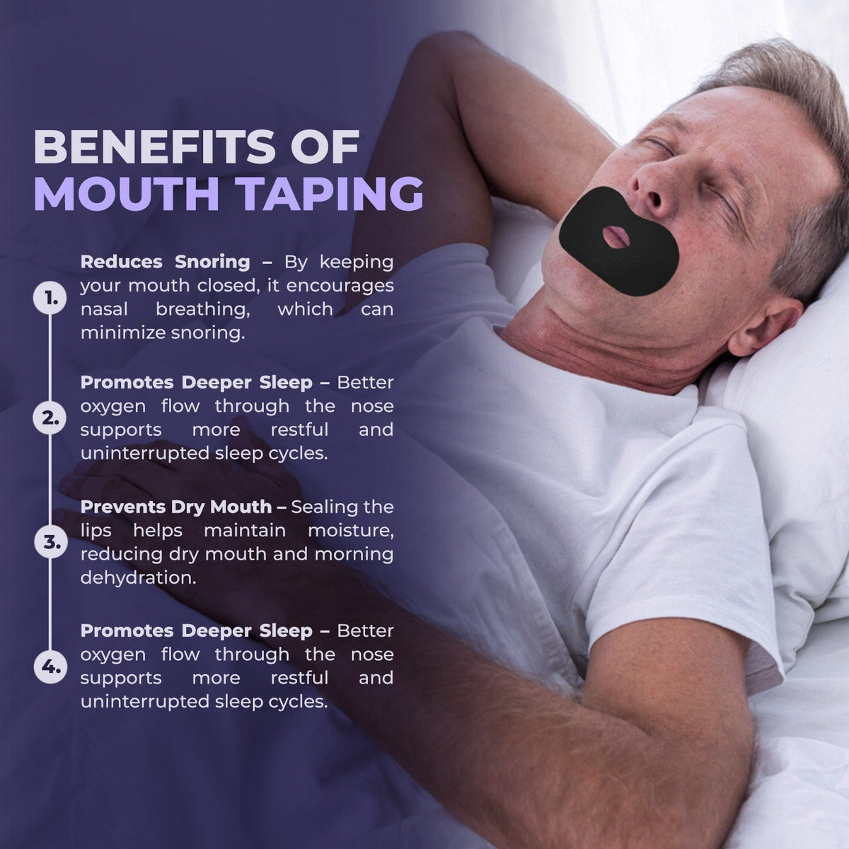 Muzzle® Mouth Tape for Adults (Strong Hold)