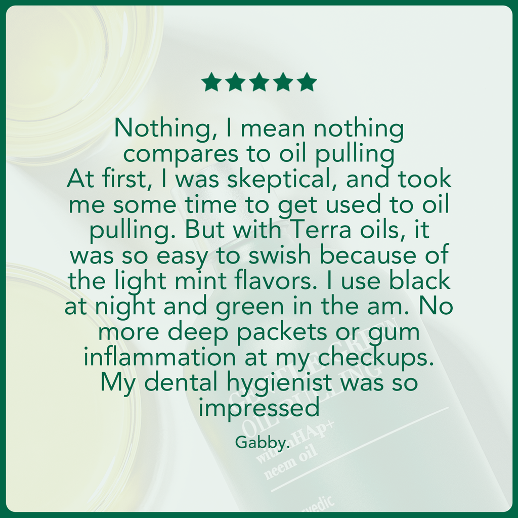 Ayurvedic Oil Pulling Set – Brilliant Black® Charcoal Whitening + Gentle Green® Nano-Hydroxyapatite, 2 × 6.75 oz