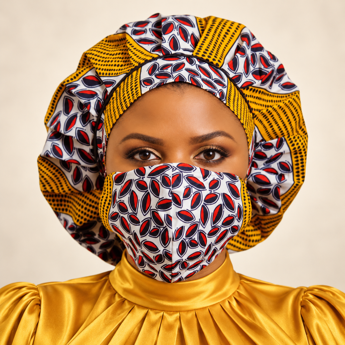 Duma Mbili Kente African Print Bonnets