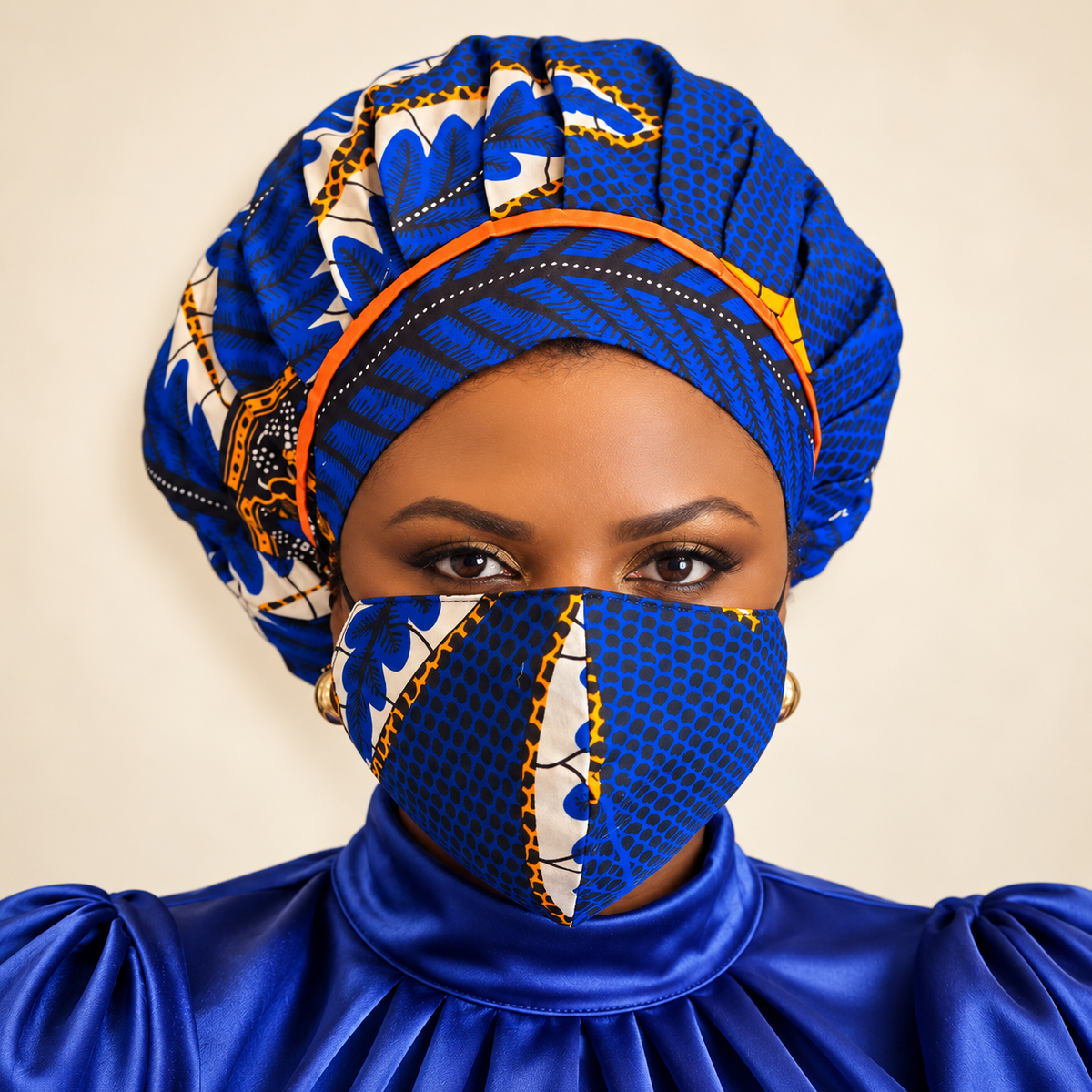 Duma Mbili Kente African Print Bonnets