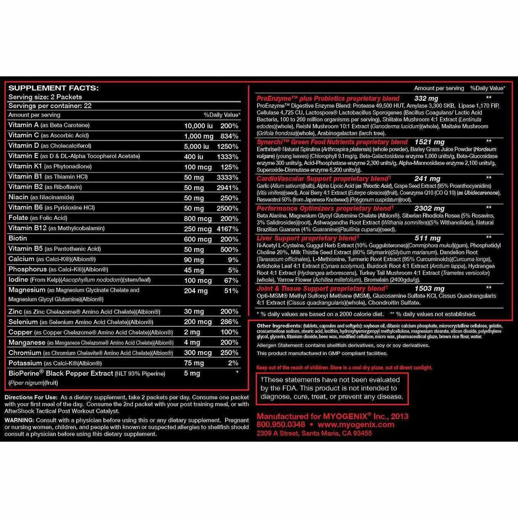 Myogenix Myovite Multi-Vitamin - 44 Capsules