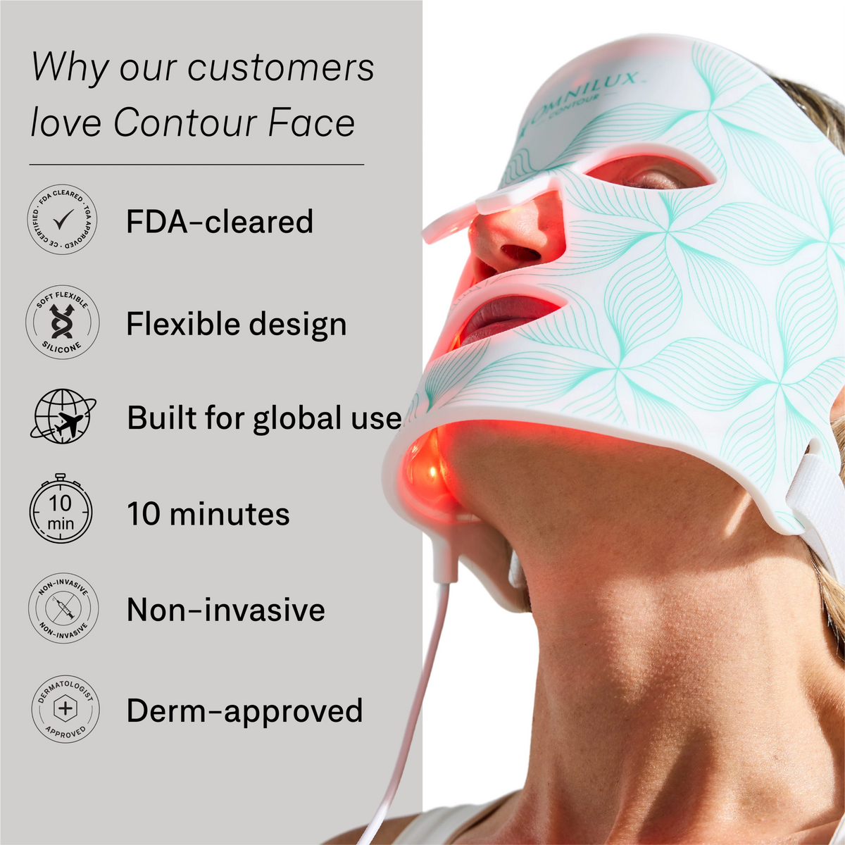 Omnilux Face Contour + Neck & Décolleté + Contour Glove