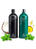 Ayurvedic Oil Pulling Set – Brilliant Black® Charcoal Whitening + Gentle Green® Nano-Hydroxyapatite, 2 × 6.75 oz