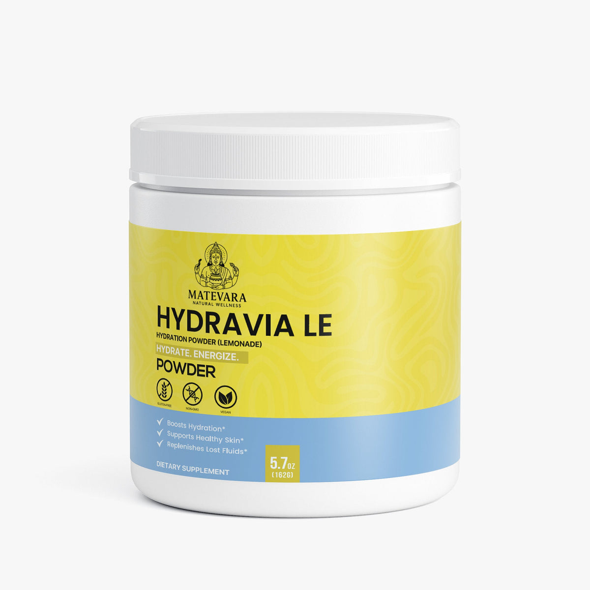Hydravia Le Hydration Powder | Sugar-Free Lemonade | 30 Servings