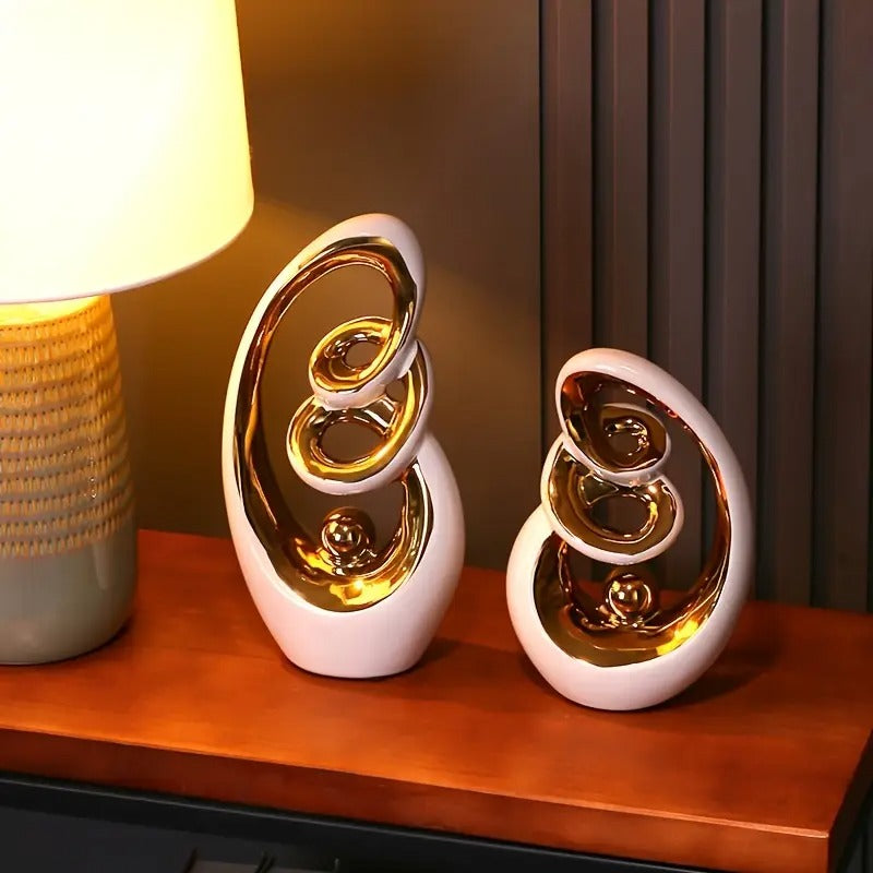 ceramic decorative vase set abstract