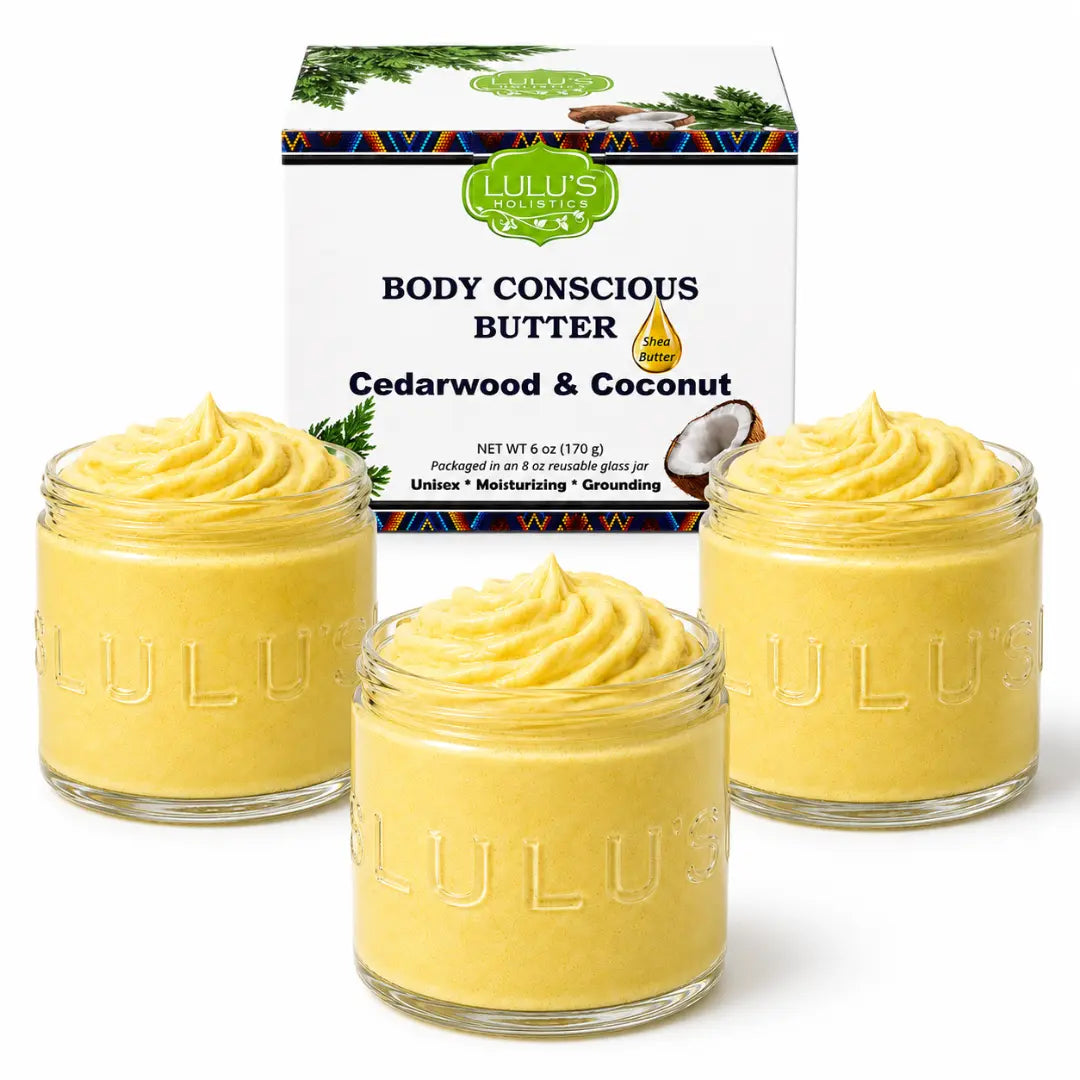 Lulu's Holistics Lavender Glowing Whipped Body Butter with Raw African Yellow Shea Base