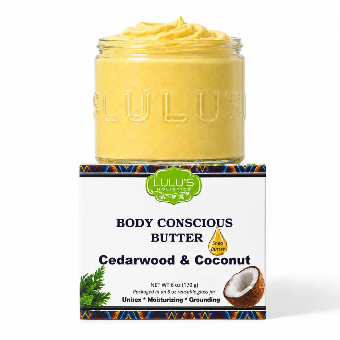 Lulu's Holistics Cedarwood & Coconut Whipped Body Butter – Deep Moisture for Dry Skin