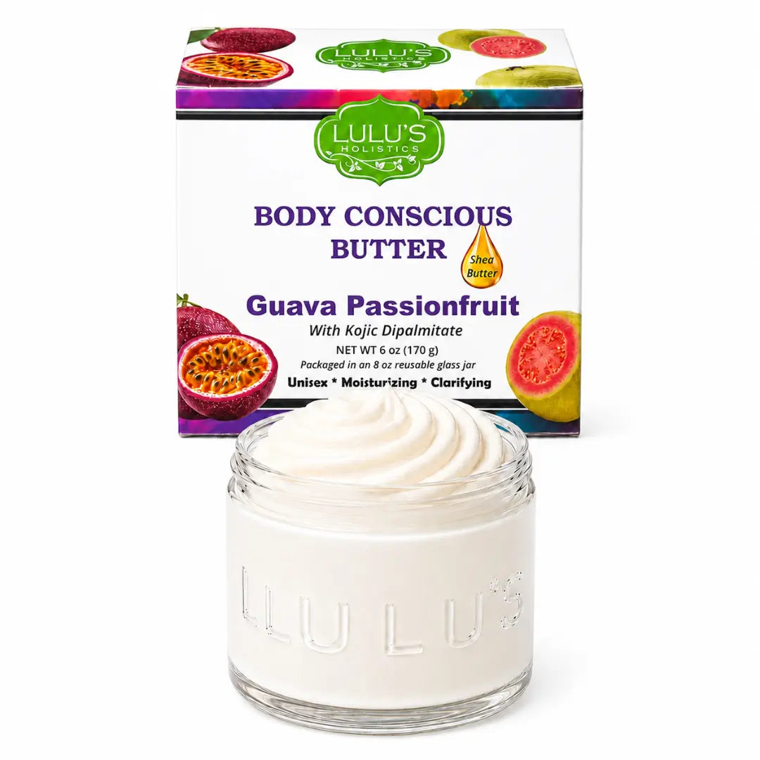 Lulu's Holistics Strawberry & Dragon Fruit Whipped Mango Body Butter – Gentle Exfoliation & Deep Moisture