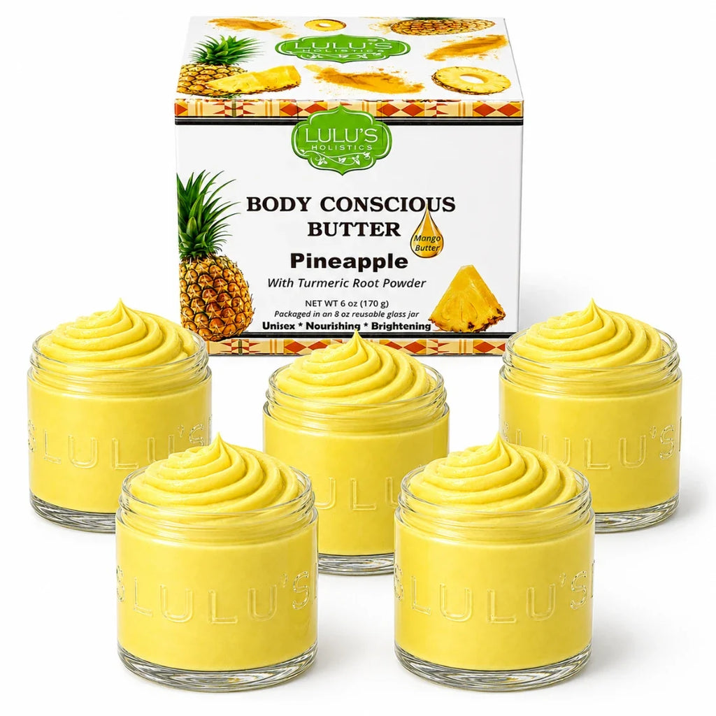 Lulu's Holistics Lavender Glowing Whipped Body Butter with Raw African Yellow Shea Base
