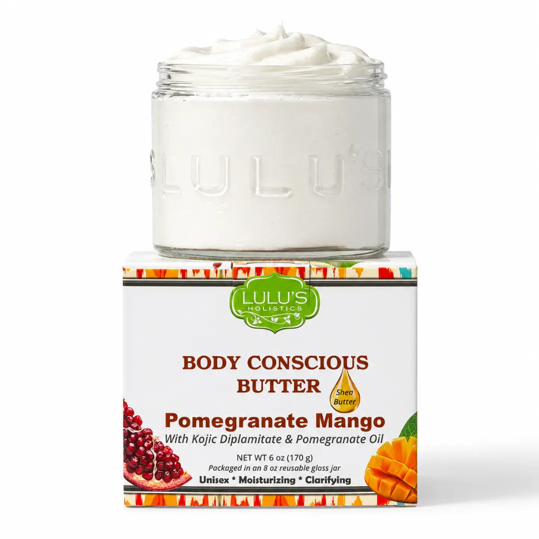 Lulu's Holistics Pomegranate Mango Kojic Whipped Body Butter – Uneven-Looking Skin