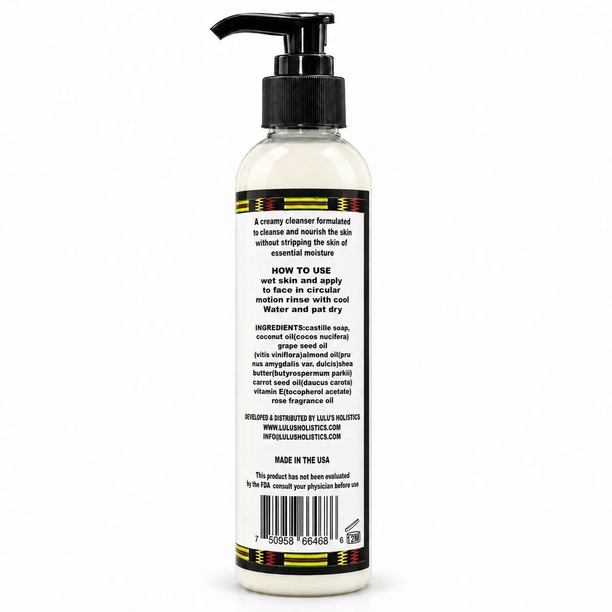 Lulu's Holistics Shea-Rose Face Cleansing Milk – Gentle Hydrating Facial Cleanser