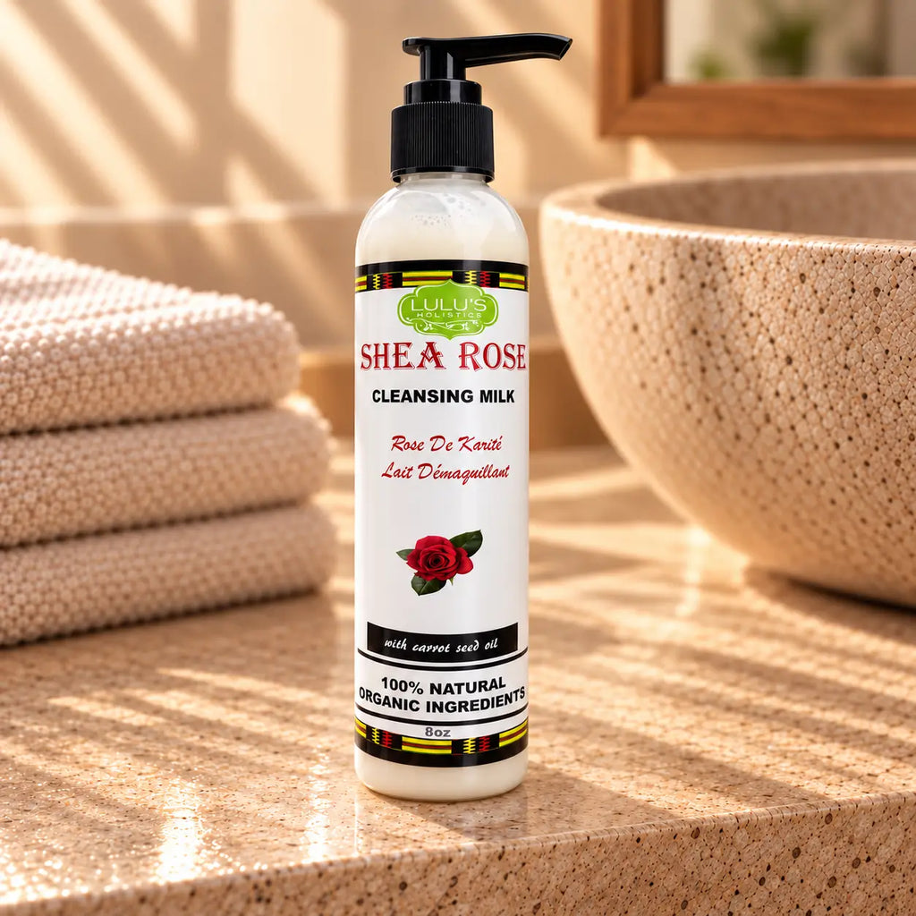 Lulu's Holistics Shea-Rose Face Cleansing Milk – Gentle Hydrating Facial Cleanser