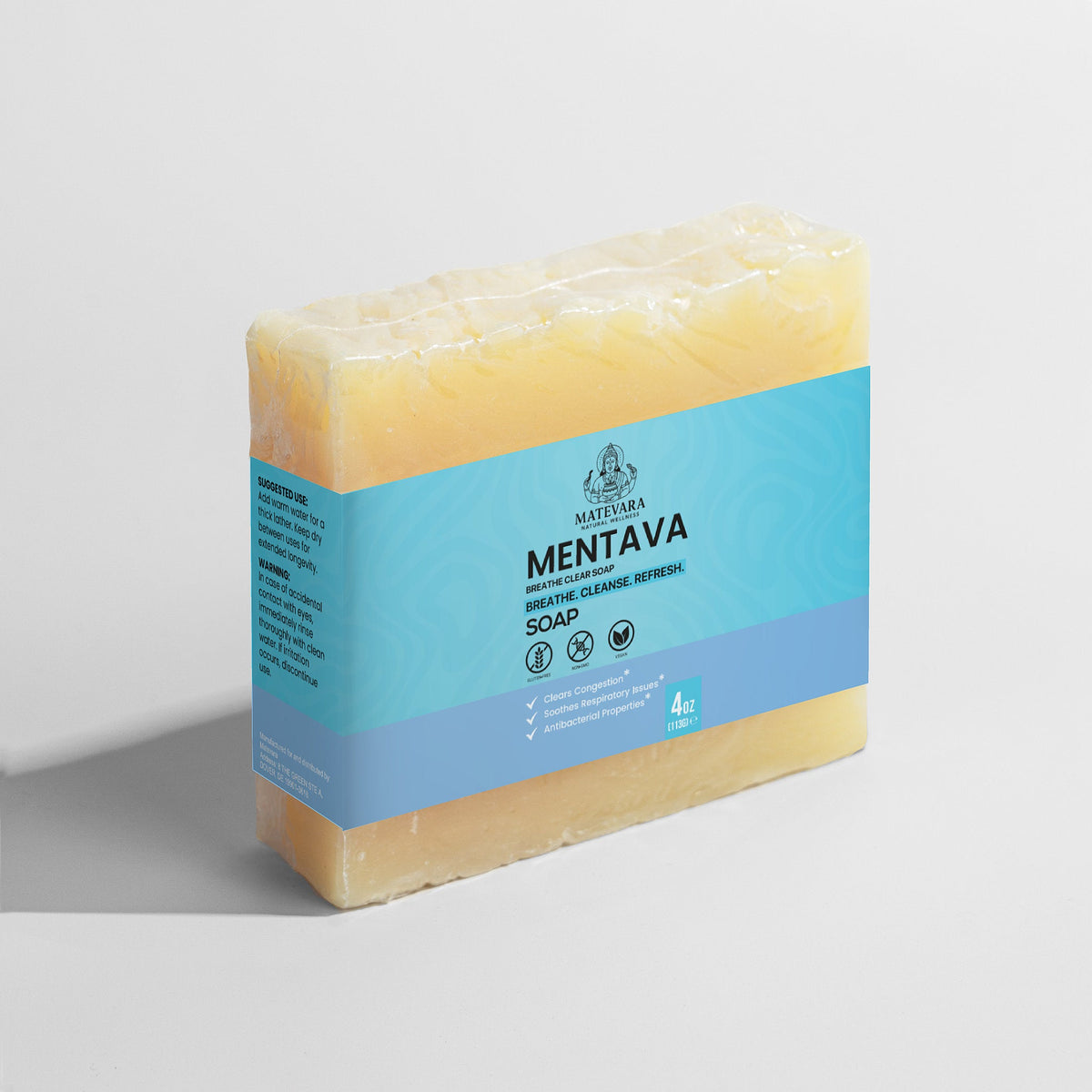 Mentava Cooling Refresh Soap |Natural Moisturizing Bar Soap | 4oz