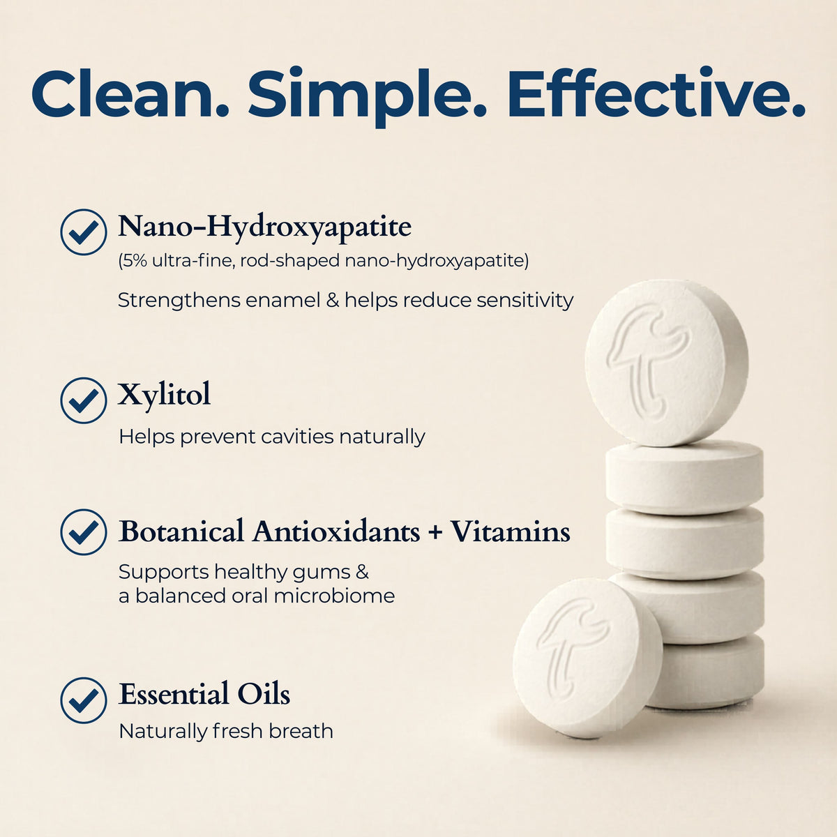 Fluoride-Free Yuzu Mint Toothpaste Tablets – 4-Month Supply | 5% nHAp